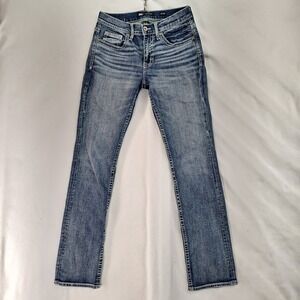 BKE Buckle Jake Straight Leg Jean Mens 31X34 Med WASH Blue Denim Jeans